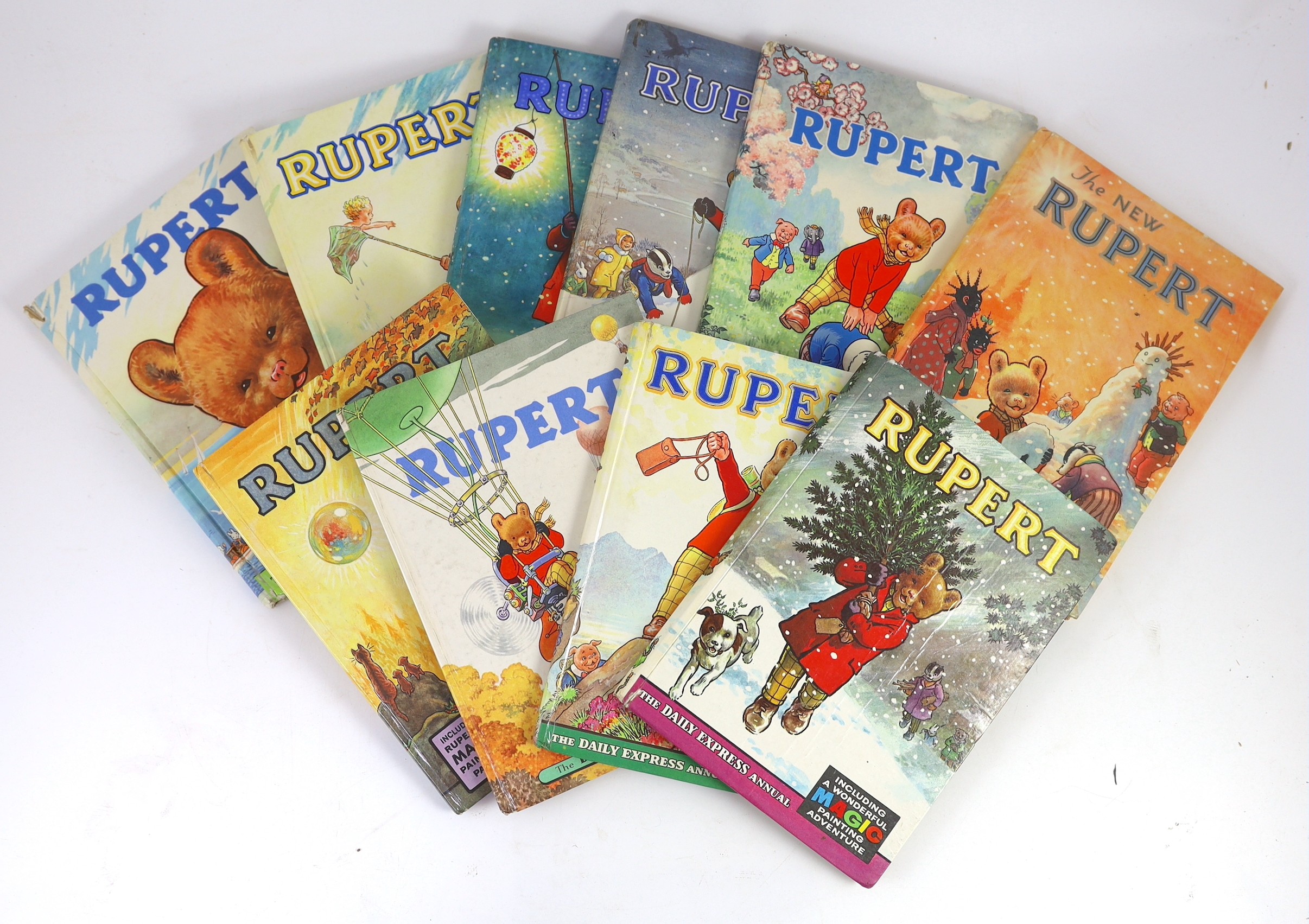Bestall, Alfred E. - Rupert Bear Annuals, for the years 1954, 1957-60, 1963-68 (10)